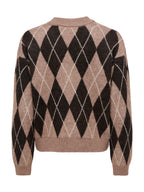 Maglia Jdy Banca Marrone a rombi 15381327 /Chocolate Torte JDY 