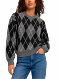 Maglia Jdy Banca Grigia a rombi 15381327 /Dark Grey Melange JDY 