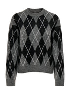 Maglia Jdy Banca Grigia a rombi 15381327 /Dark Grey Melange JDY 