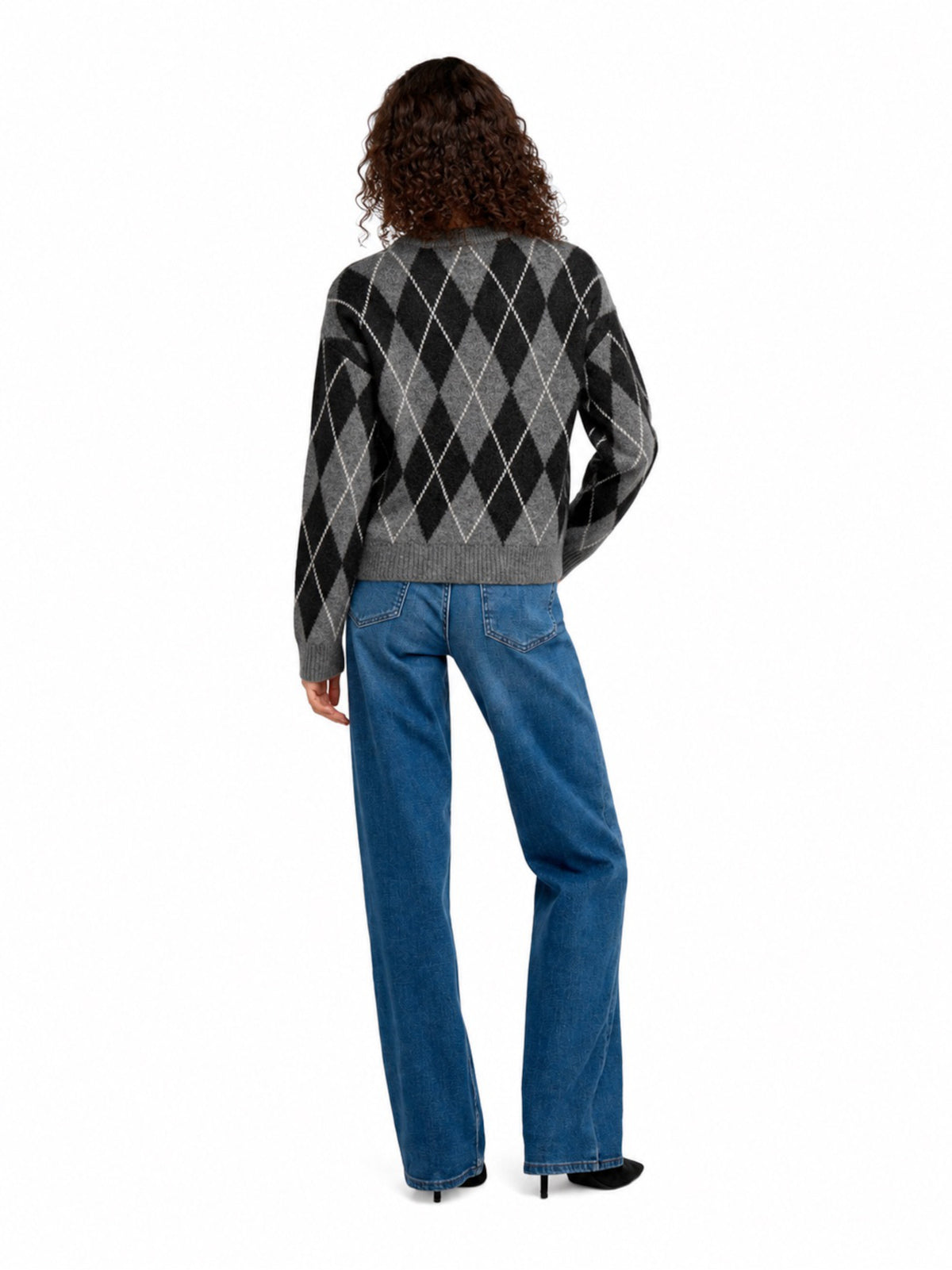 Maglia Jdy Banca Grigia a rombi 15381327 /Dark Grey Melange JDY 