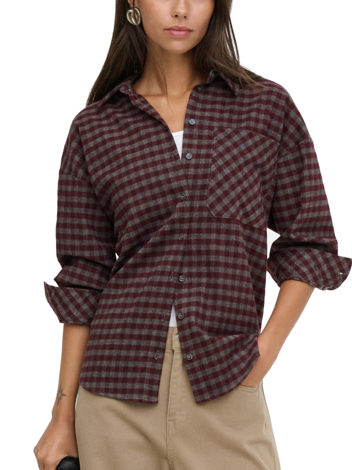 Camicia JDY Palia Grigia a quadri 15381564 /Sassafras JDY 