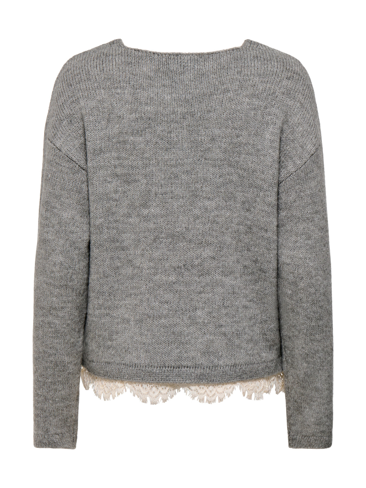 Maglia Jdy Stefane Grigia con scollo a V 15382078 /Light Grey Melange JDY 