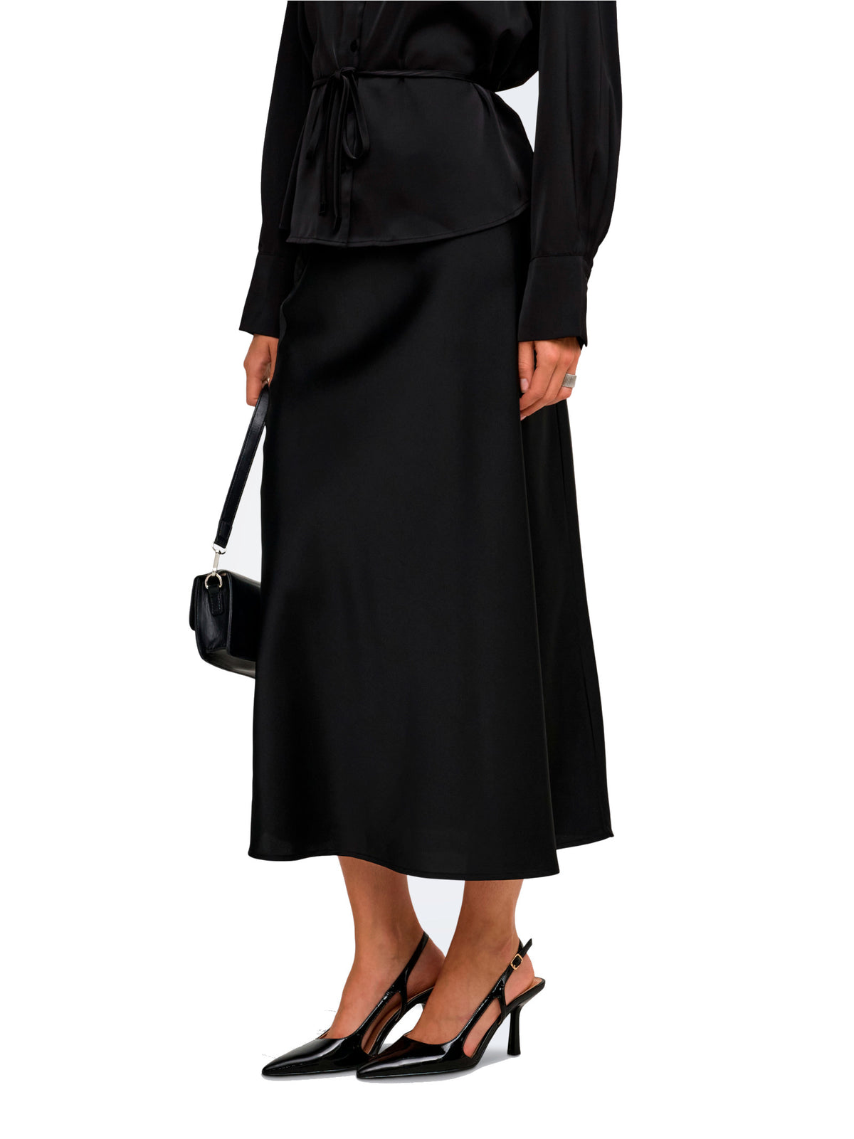 Gonna midi Jdy Aria Nera in tessuto satinato 15382716 /Black JDY 