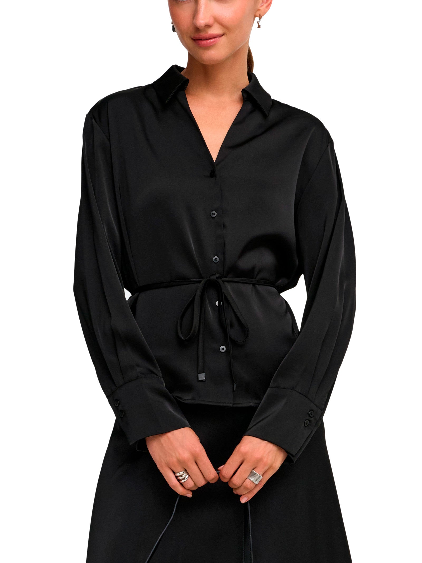 Camicia JDY  Aria Nero in tessuto satinato 15382718 /Black JDY 