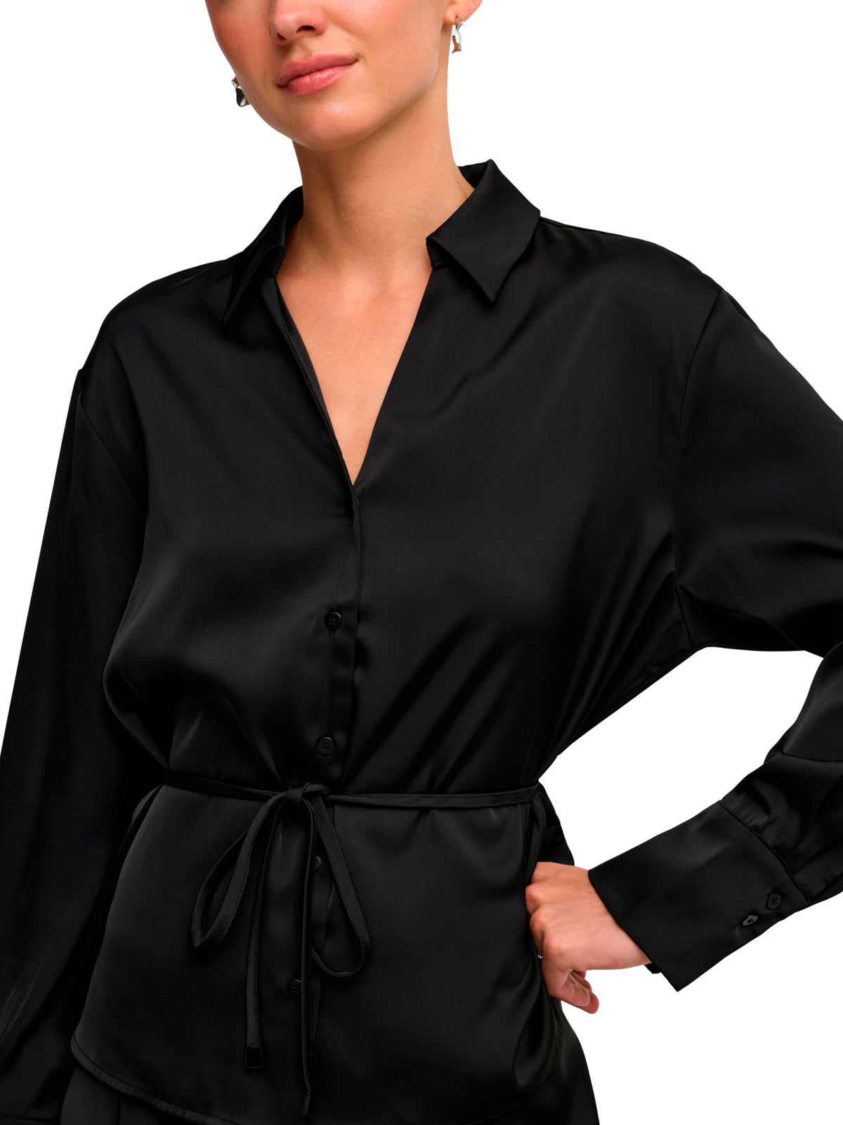 Camicia JDY  Aria Nero in tessuto satinato 15382718 /Black JDY 