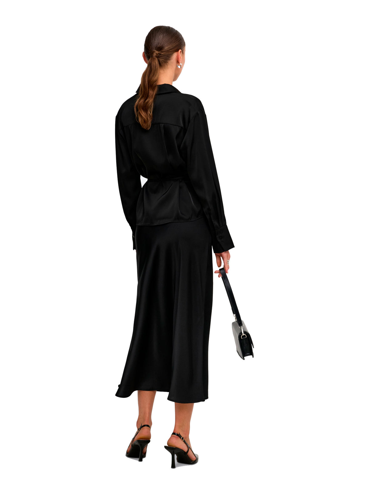 Camicia JDY  Aria Nero in tessuto satinato 15382718 /Black JDY 