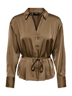 Camicia JDY  Aria Bronzo in tessuto satinato 15382718 /Teak JDY 