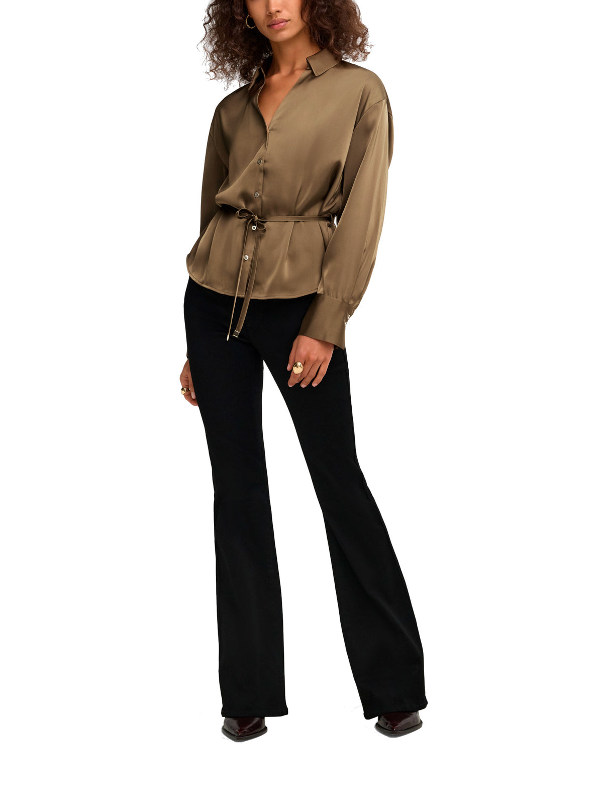 Camicia JDY  Aria Bronzo in tessuto satinato 15382718 /Teak JDY 