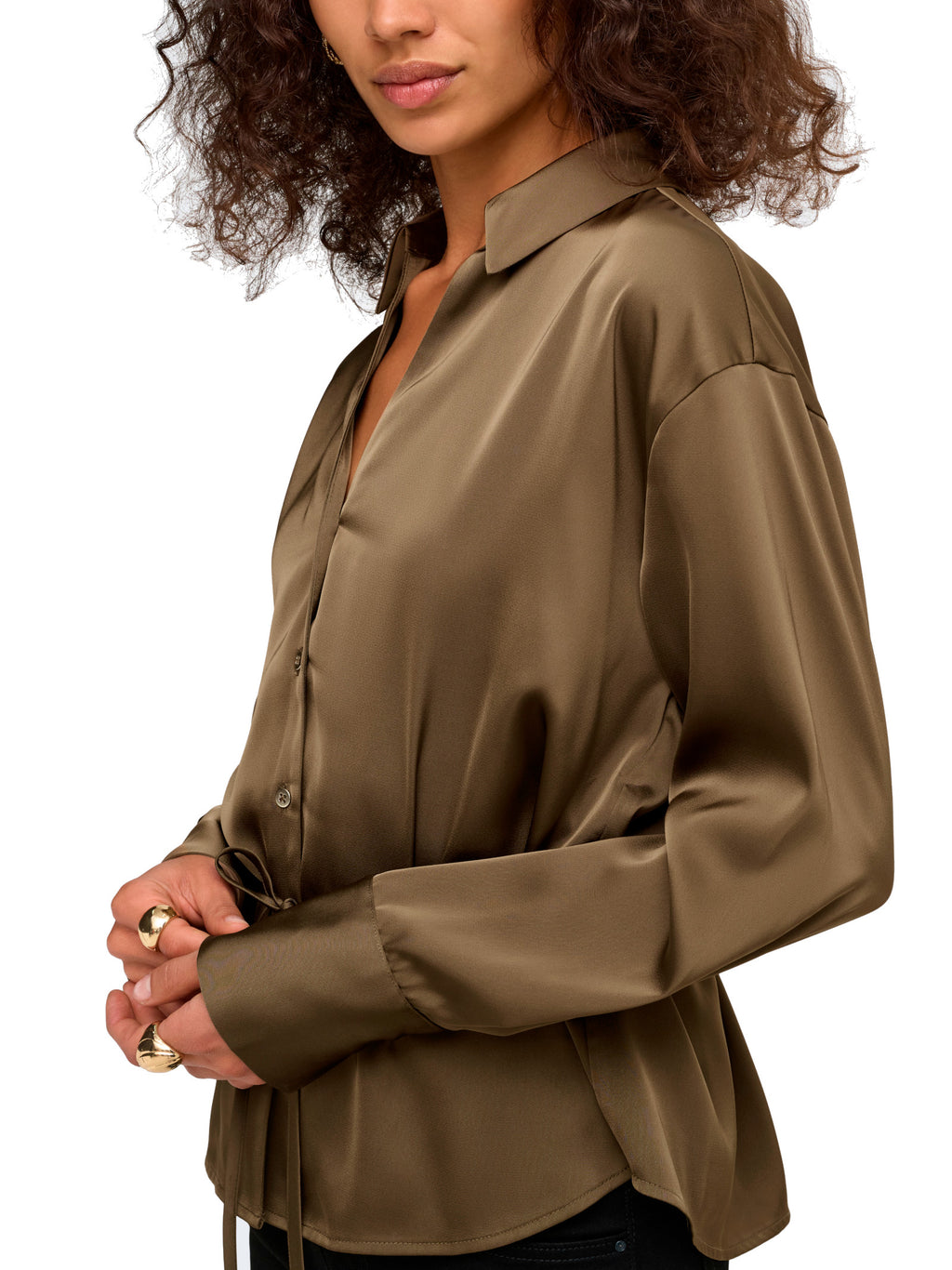 Camicia JDY  Aria Bronzo in tessuto satinato 15382718 /Teak JDY 