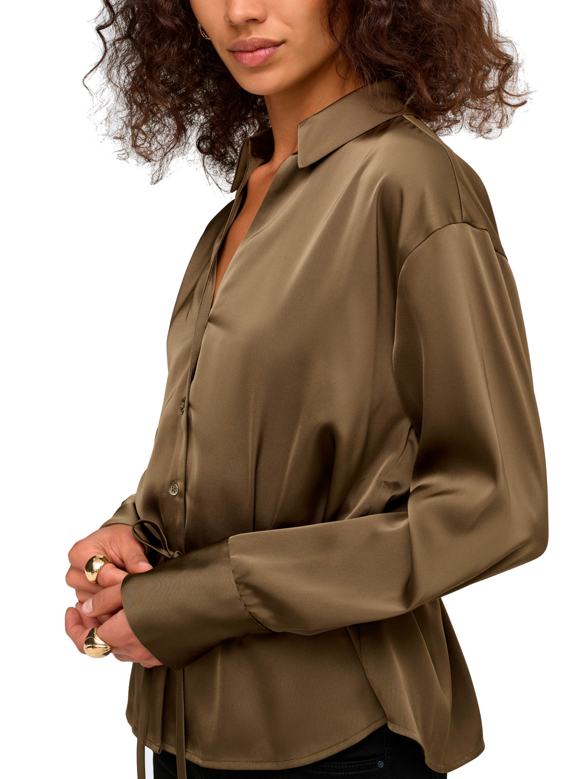 Camicia JDY  Aria Bronzo in tessuto satinato 15382718 /Teak JDY 