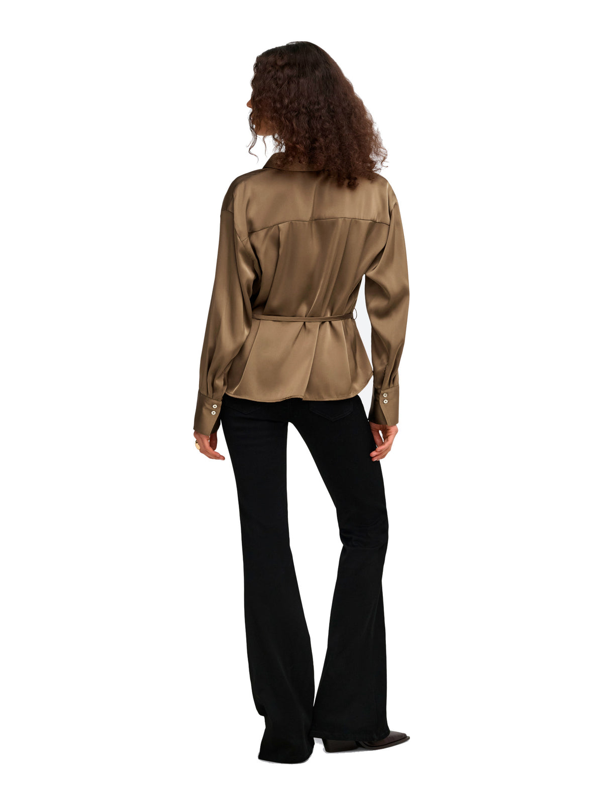 Camicia JDY  Aria Bronzo in tessuto satinato 15382718 /Teak JDY 