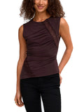 Top JDY Misty Marrone con pizzo 15382759 /Chocolate Plum JDY 