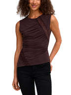 Top JDY Misty Marrone con pizzo 15382759 /Chocolate Plum JDY 