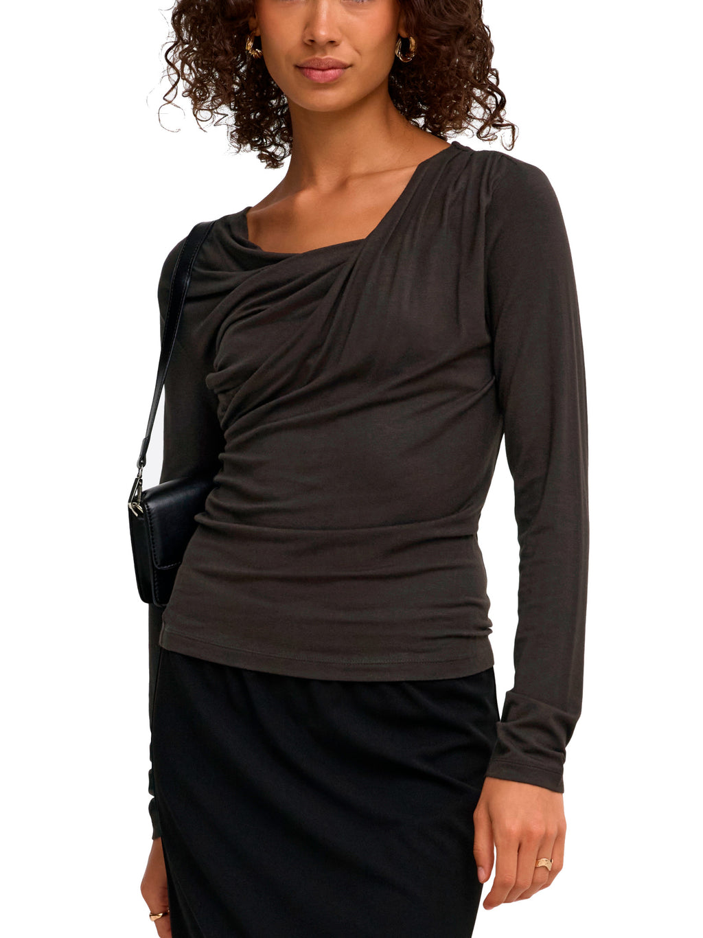 T-shirt JDY Irena Marrone con scollo a V 15382786 /Chocolate Torte JDY 