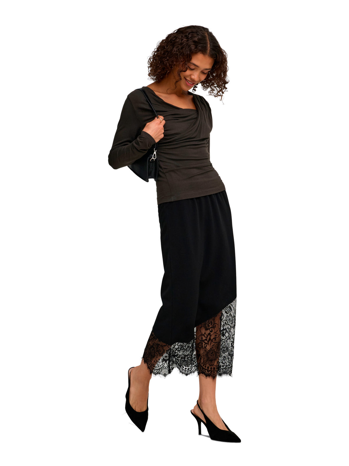 T-shirt JDY Irena Marrone con scollo a V 15382786 /Chocolate Torte JDY 