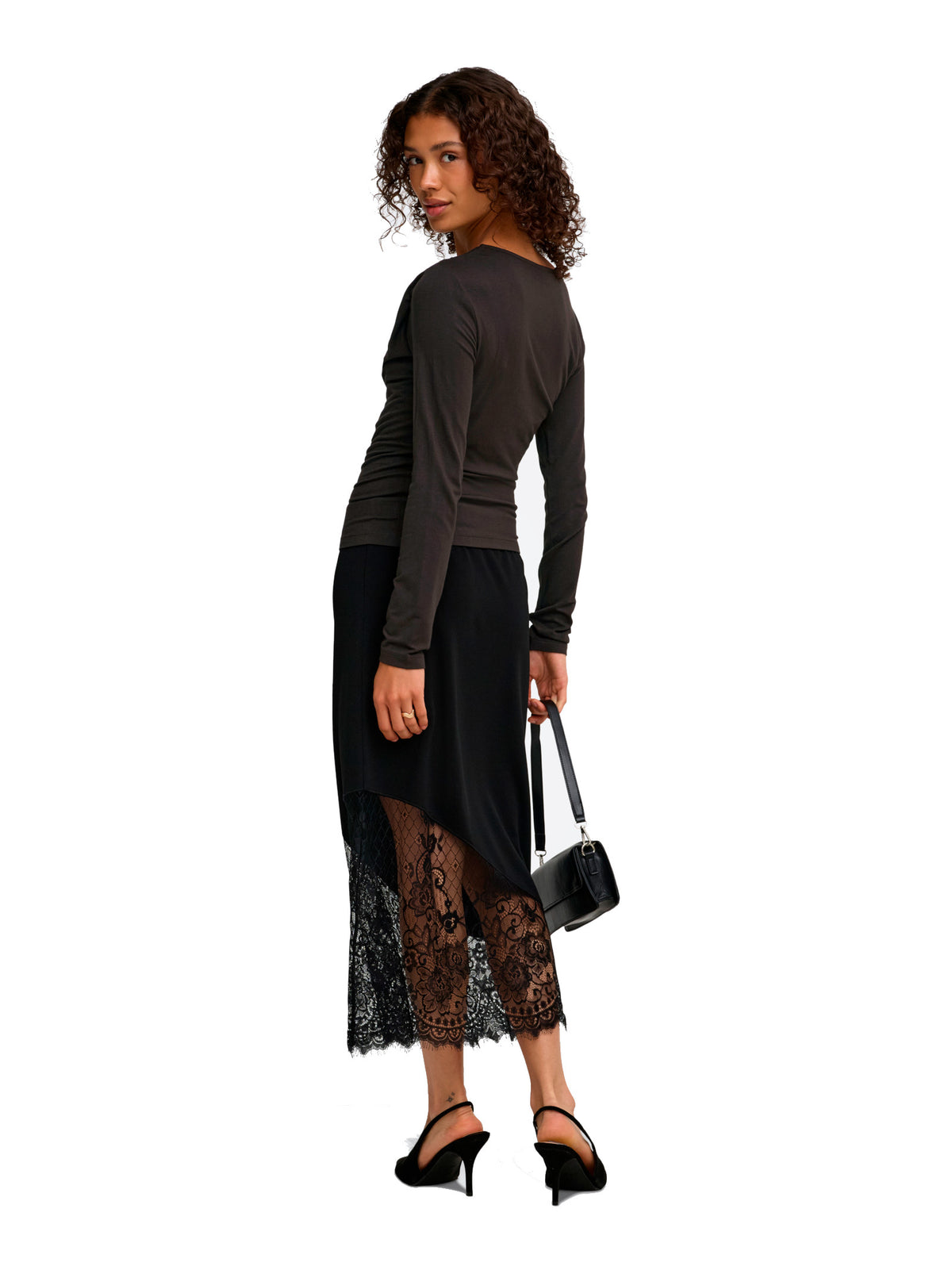 T-shirt JDY Irena Marrone con scollo a V 15382786 /Chocolate Torte JDY 
