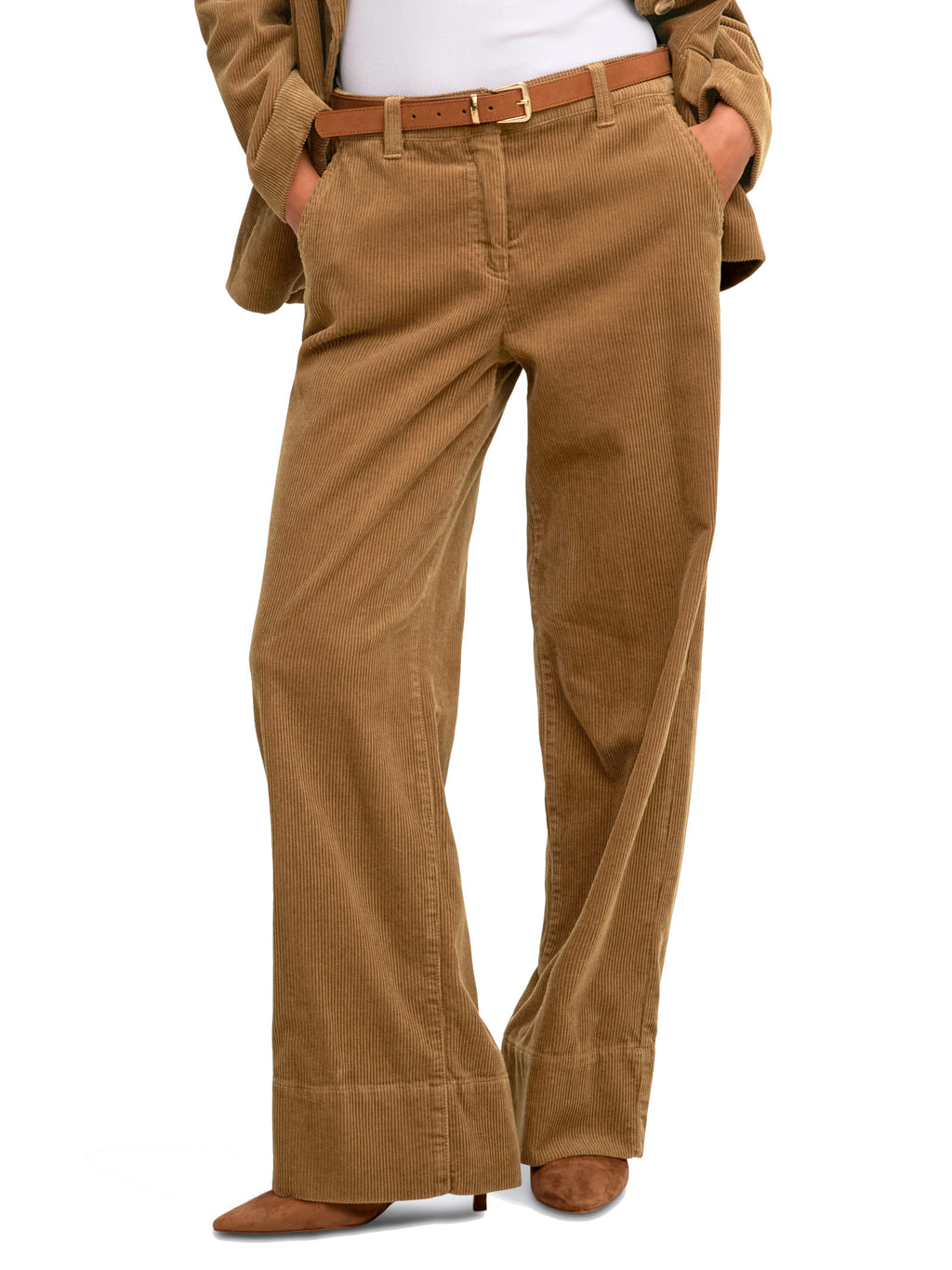 Pantalone Jdy  Shira Cammello in velluto a coste 15382888 /Otter JDY 