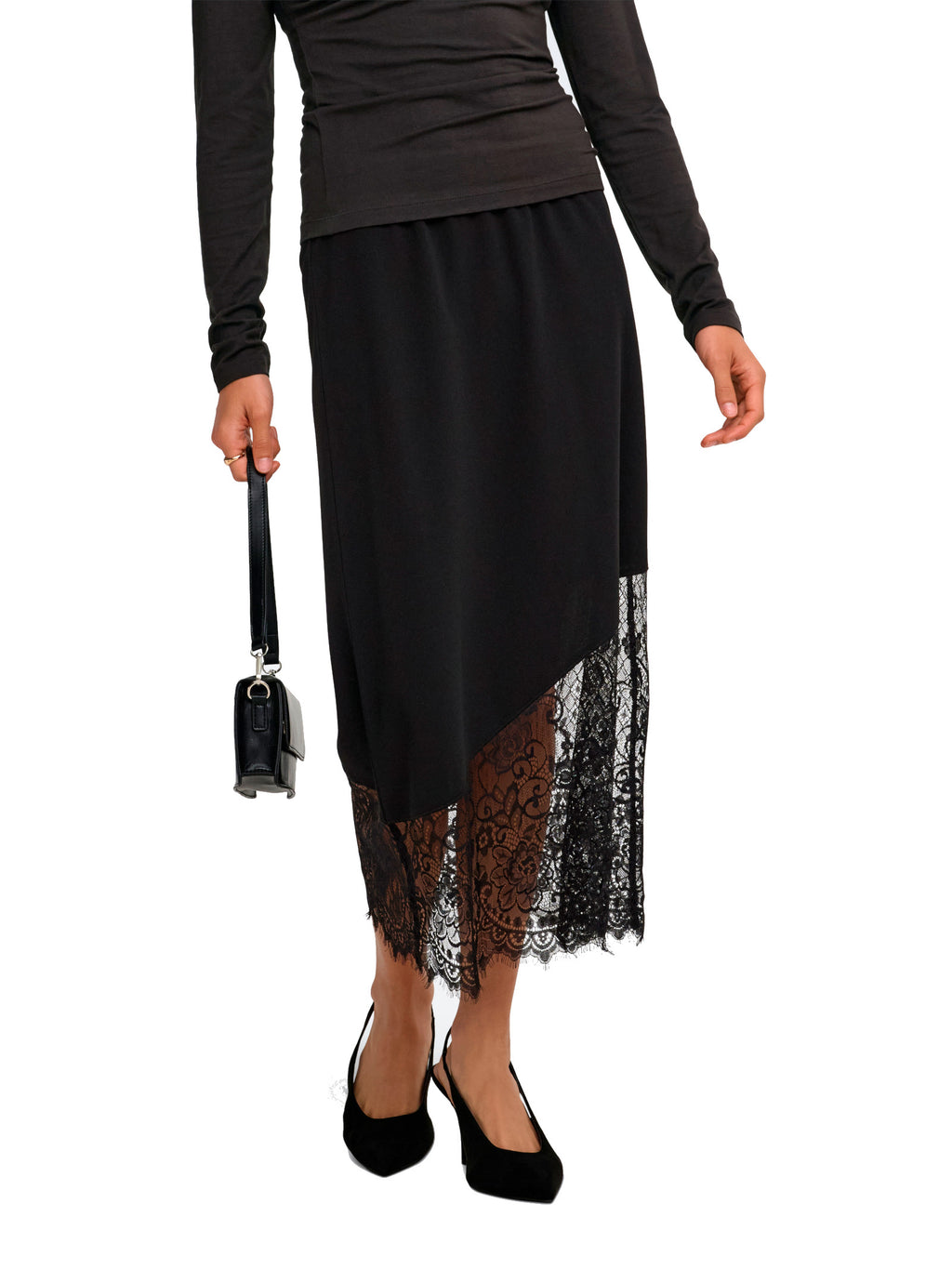 Gonna JDY Geggo Nera con orlo asimmetrico 15382989 /Black JDY 