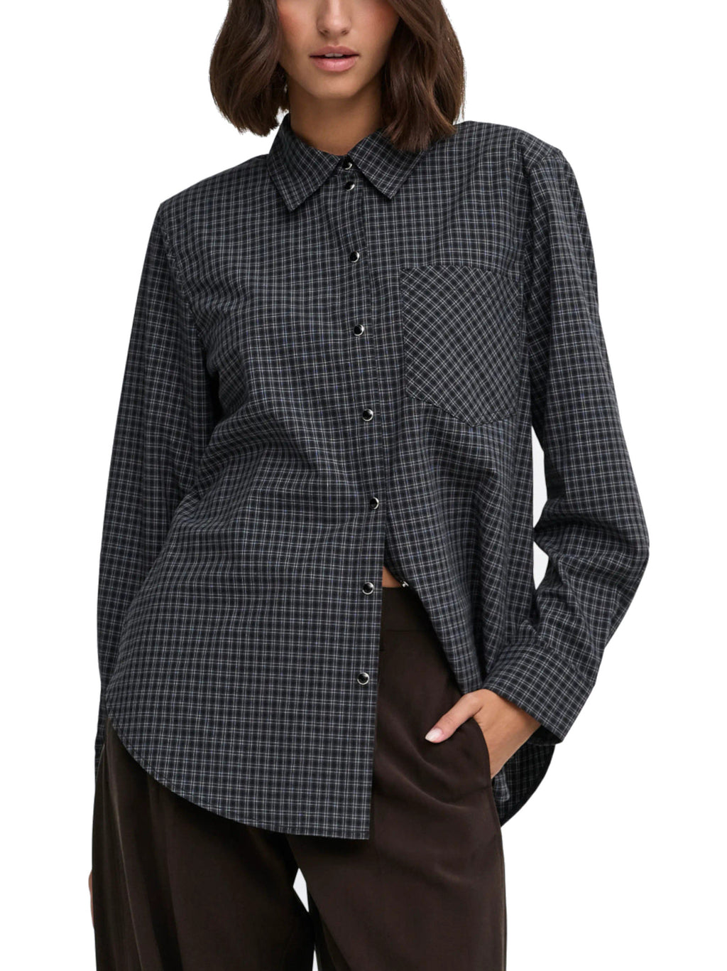 Camicia JDY Lou Nera a quadri 15385086 /Ebony JDY 