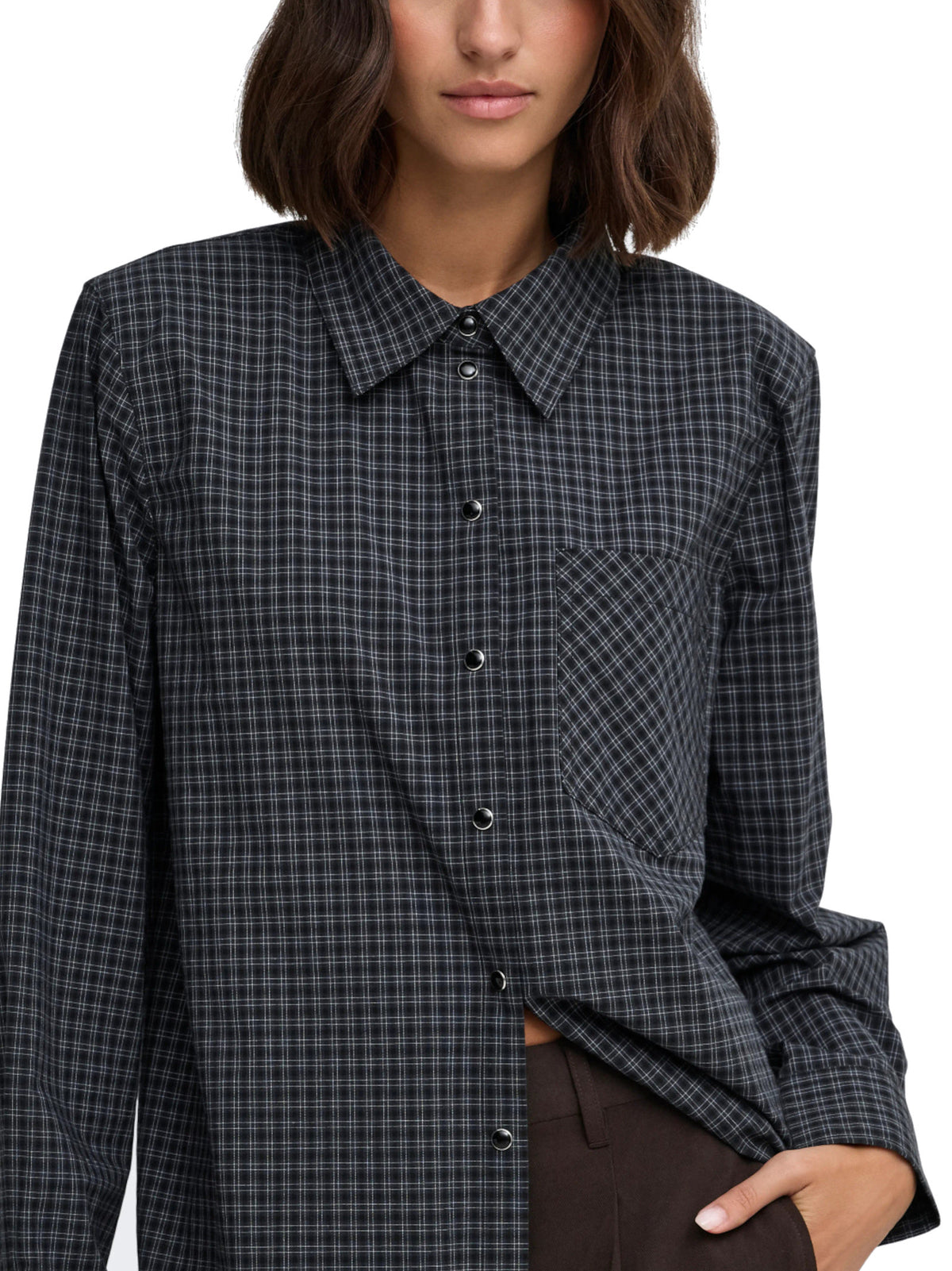 Camicia JDY Lou Nera a quadri 15385086 /Ebony JDY 