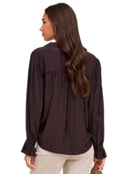 Blusa JDY Marta Marrone con scollo a V 15385238 /Chocolate Plum JDY 