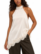 Top Jdy Denise Avorio smanicato con pizzo 15385285 /Pumice Stone JDY 