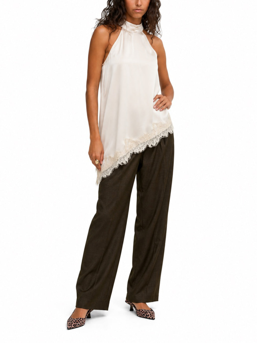 Top Jdy Denise Avorio smanicato con pizzo 15385285 /Pumice Stone JDY 