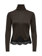 T-shirt JDY Sara Marrone Dolcevita 15387807 /Mulch JDY 