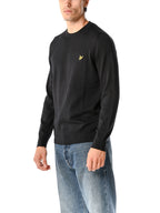 Maglia Lyle & Scott Nero misto lana merino KN2110VC JET BLACK LYLE & SCOTT 