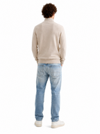 Maglia Lyle & Scott Beige mezza zip misto lana merino KN2112VC COVE LYLE & SCOTT 