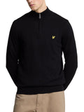 Maglia Lyle & Scott Nero mezza zip misto lana merino KN2112VC JET BLACK LYLE & SCOTT 