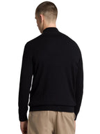 Maglia Lyle & Scott Nero mezza zip misto lana merino KN2112VC JET BLACK LYLE & SCOTT 