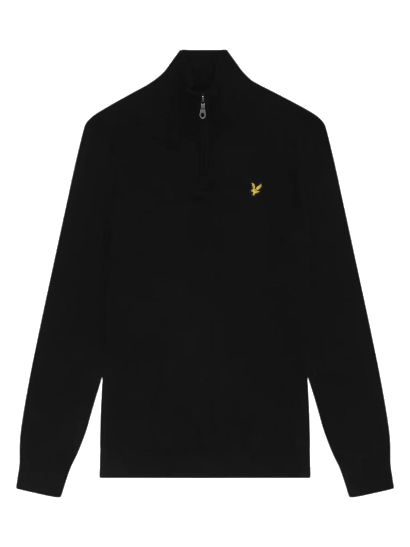 Maglia Lyle & Scott Nero mezza zip misto lana merino KN2112VC JET BLACK LYLE & SCOTT 