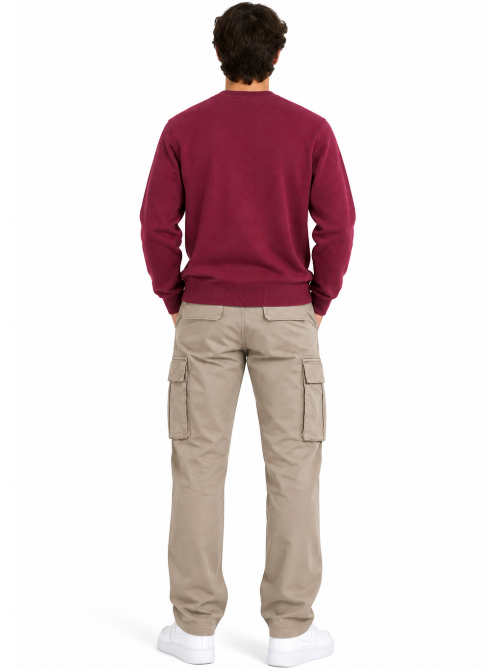 Maglia Lyle & Scott Bordeaux misto lana merino KN2114VC BURGUNDY LYLE & SCOTT 
