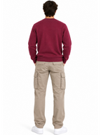 Maglia Lyle & Scott Bordeaux misto lana merino KN2114VC BURGUNDY LYLE & SCOTT 