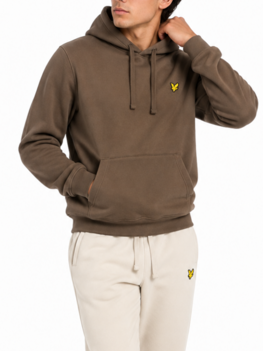 Felpa Lyle & Scott Marrone con cappuccio ML1139V EBONY LYLE & SCOTT 