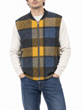 Gilet Mentore Blu senape basic a quadri COWBOY LAMBADASC/JEANS MENTORE 