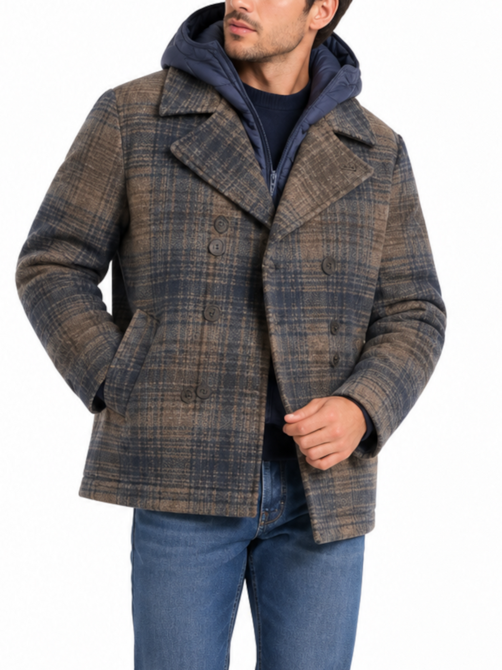 Cappotto corto Mentore Fango con cappuccio PAPA FANGO MENTORE 