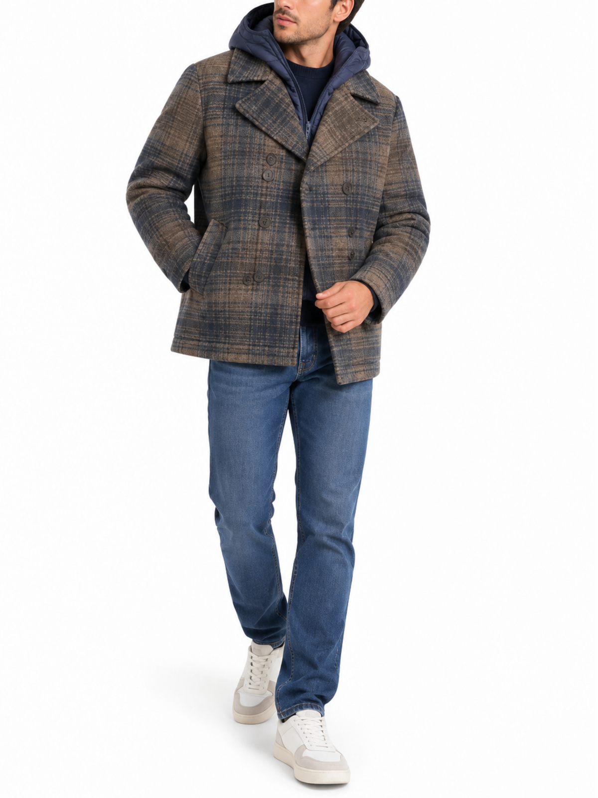 Cappotto corto Mentore Fango con cappuccio PAPA FANGO MENTORE 
