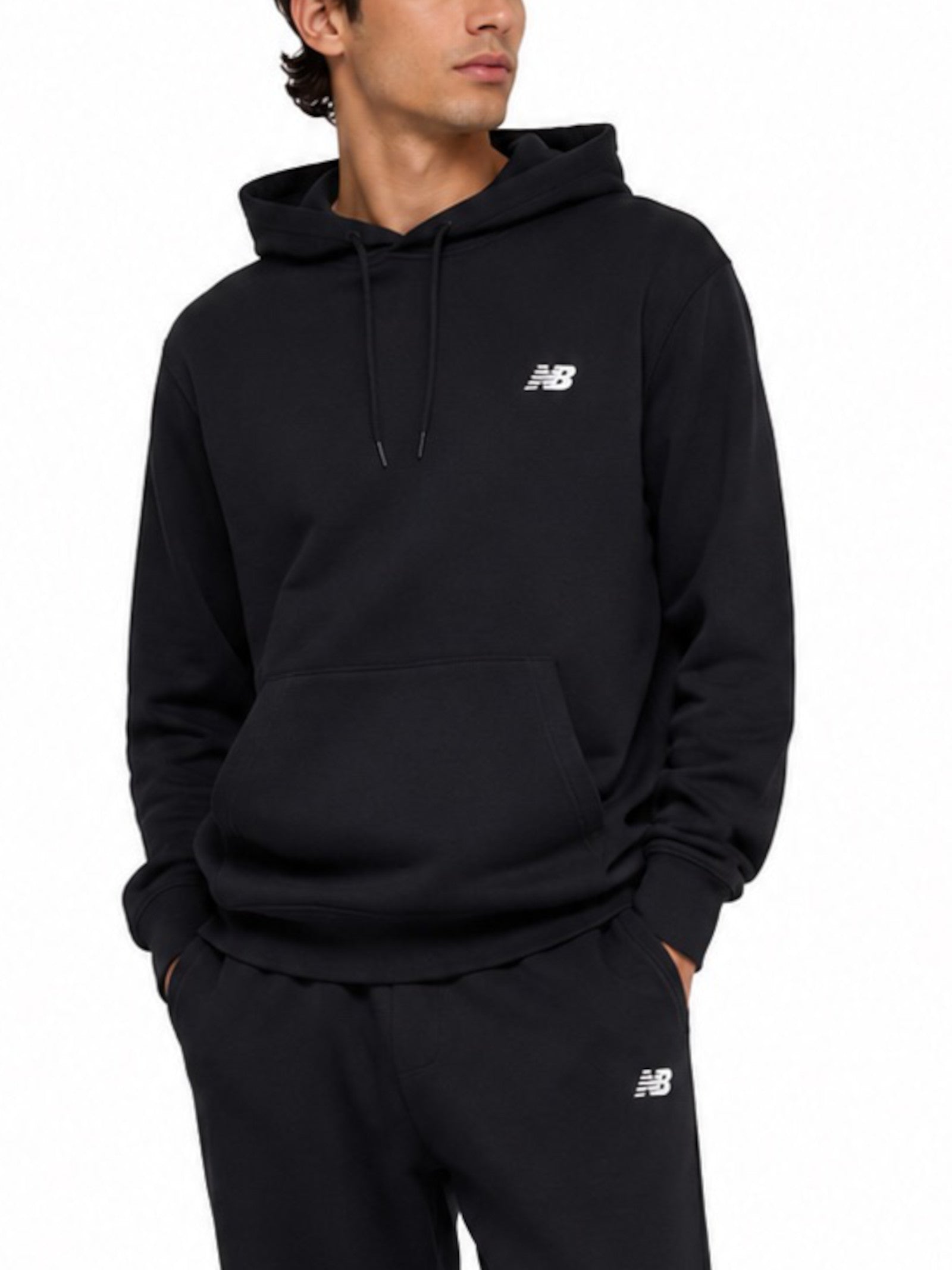 Felpa New Balance Basic Nera con cappuccio MT41511 BK NEW BALANCE 