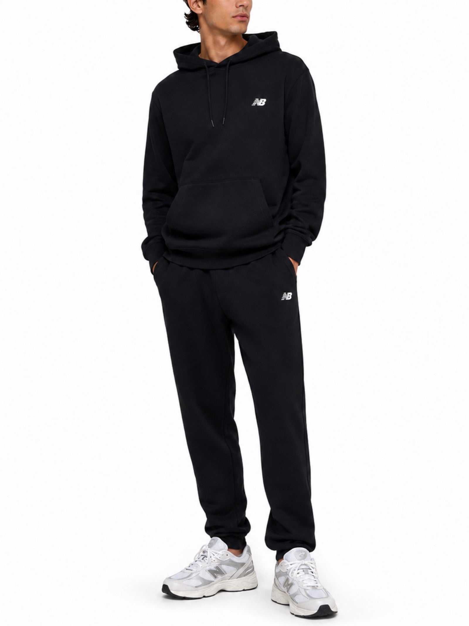 Felpa New Balance Basic Nera con cappuccio MT41511 BK NEW BALANCE 