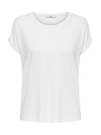 T-Shirt Only Bianco Moster in viscosa 15106662 /White ONLY 