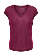 T-Shirt Only Silver Bordeaux in lurex 15136069 /Fig ONLY 