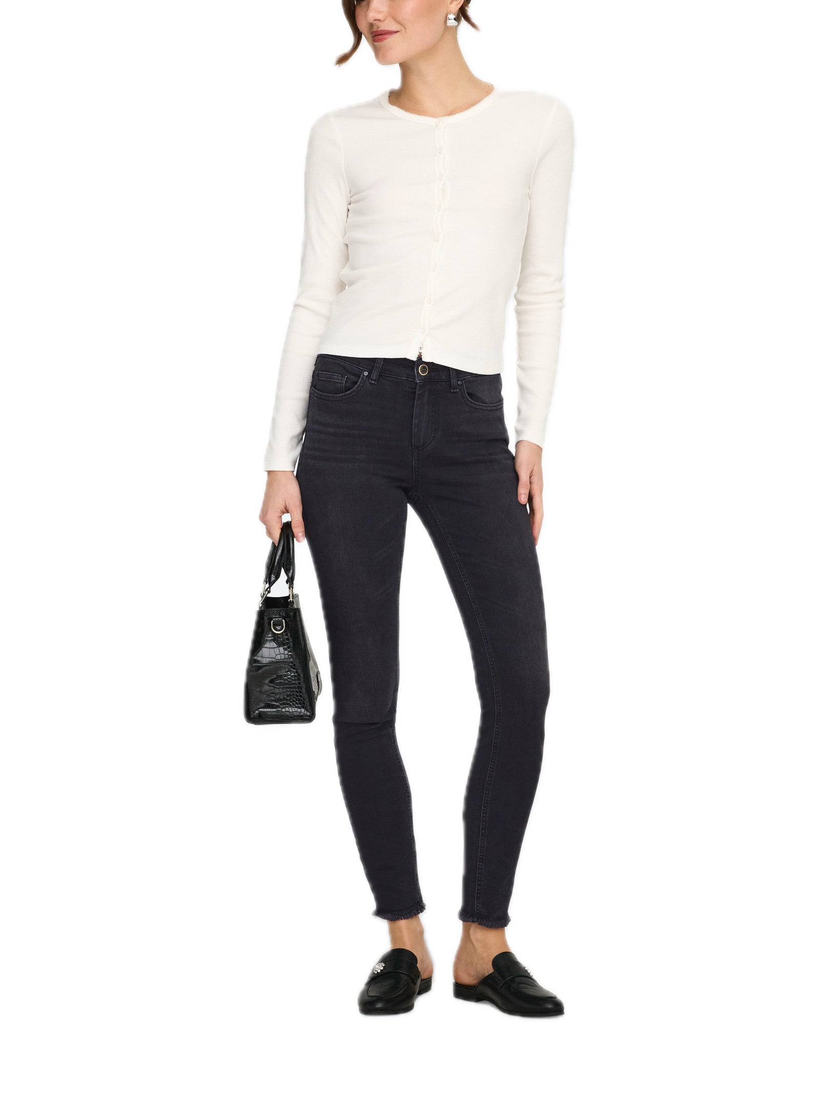 Jeans Only Blus Nero Skinny 15157997 /Black Denim ONLY 