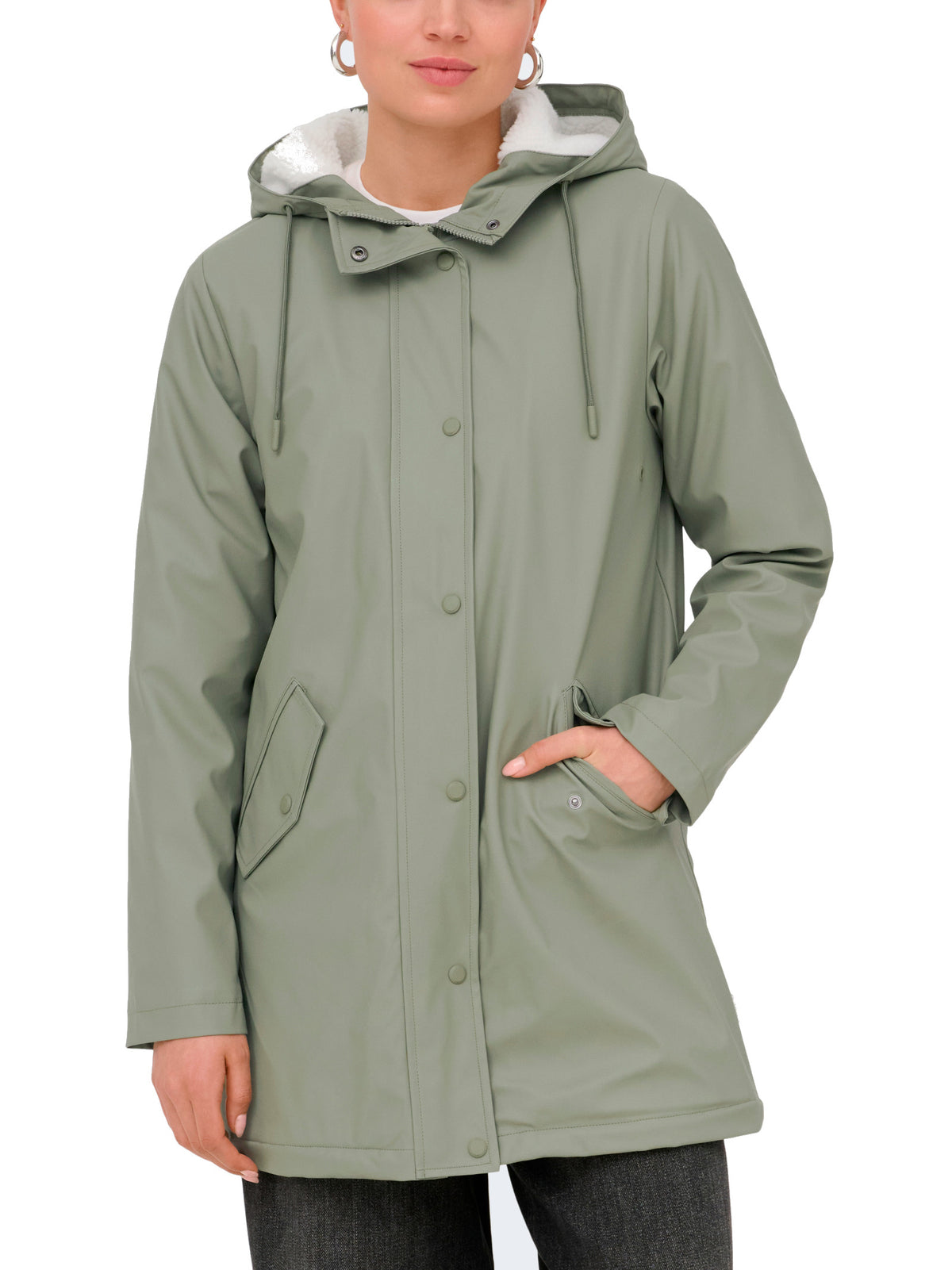 Giubbotto Only Sally Verde con cappuccio 15206116 /Vetiver ONLY 