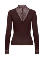 Maglia Only Tilde Marrone in pizzo 15207788 /Chocolate Torte ONLY 