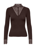 Maglia Only Tilde Marrone in pizzo 15207788 /Chocolate Torte ONLY 