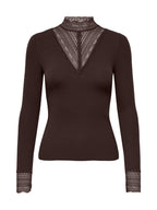 Maglia Only Tilde Marrone in pizzo 15207788 /Chocolate Torte ONLY 