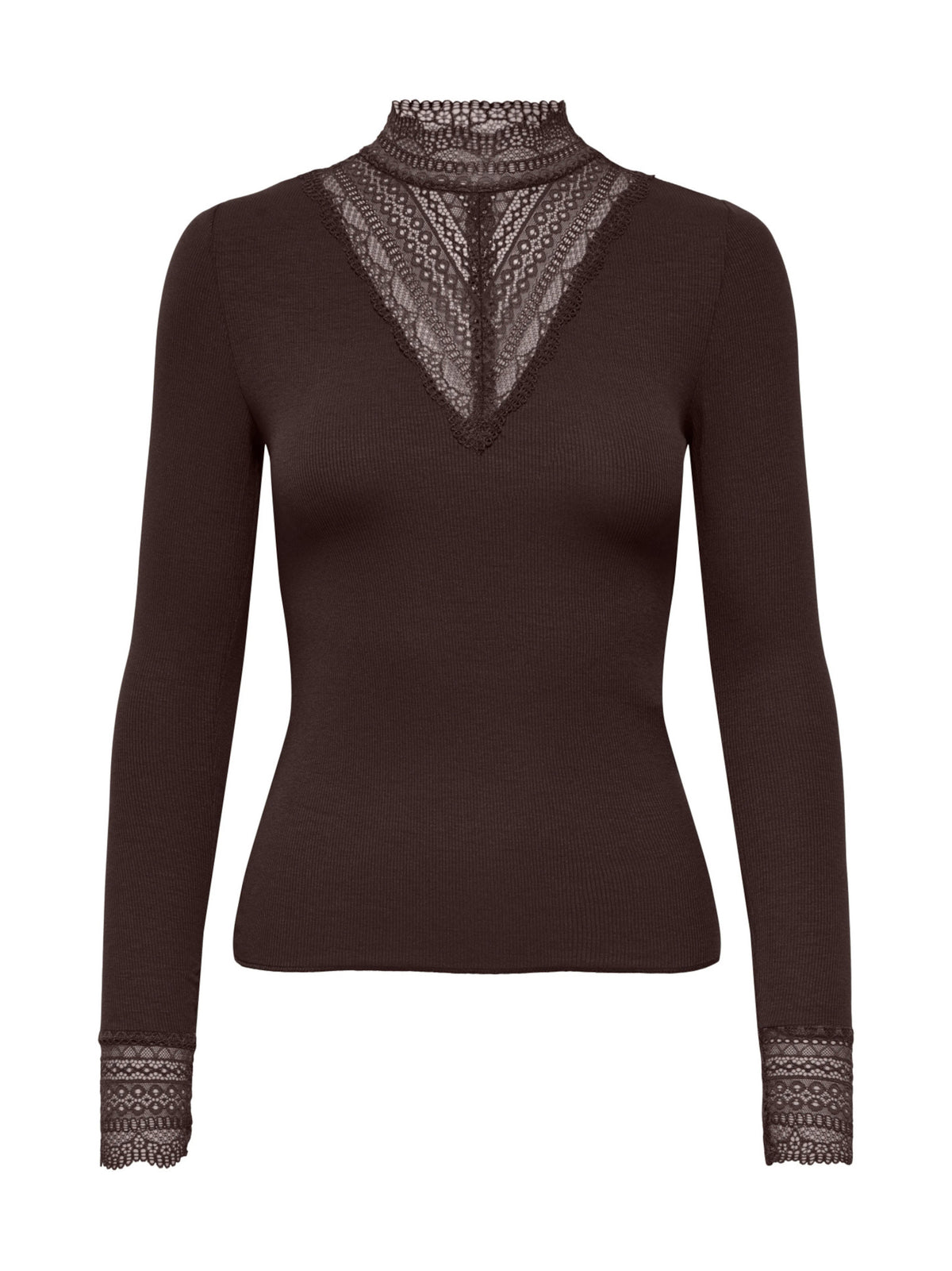 Maglia Only Tilde Marrone in pizzo 15207788 /Chocolate Torte ONLY 