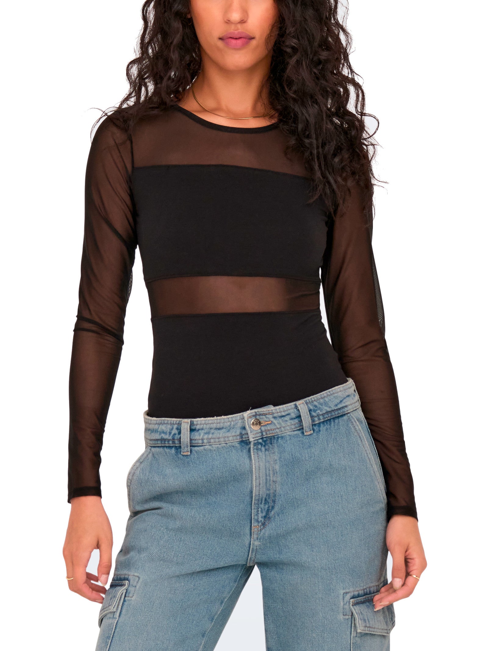 Body Only Nero Esther trasparente 15212500 /Black ONLY 